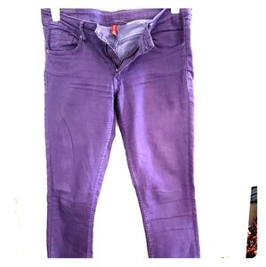 Purple skinny jeans
